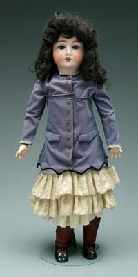 Appraisal: Bisque head doll jointed composition body marked on head R