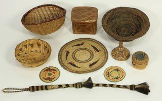 Appraisal: lot of Native American basketry group lot of Native American