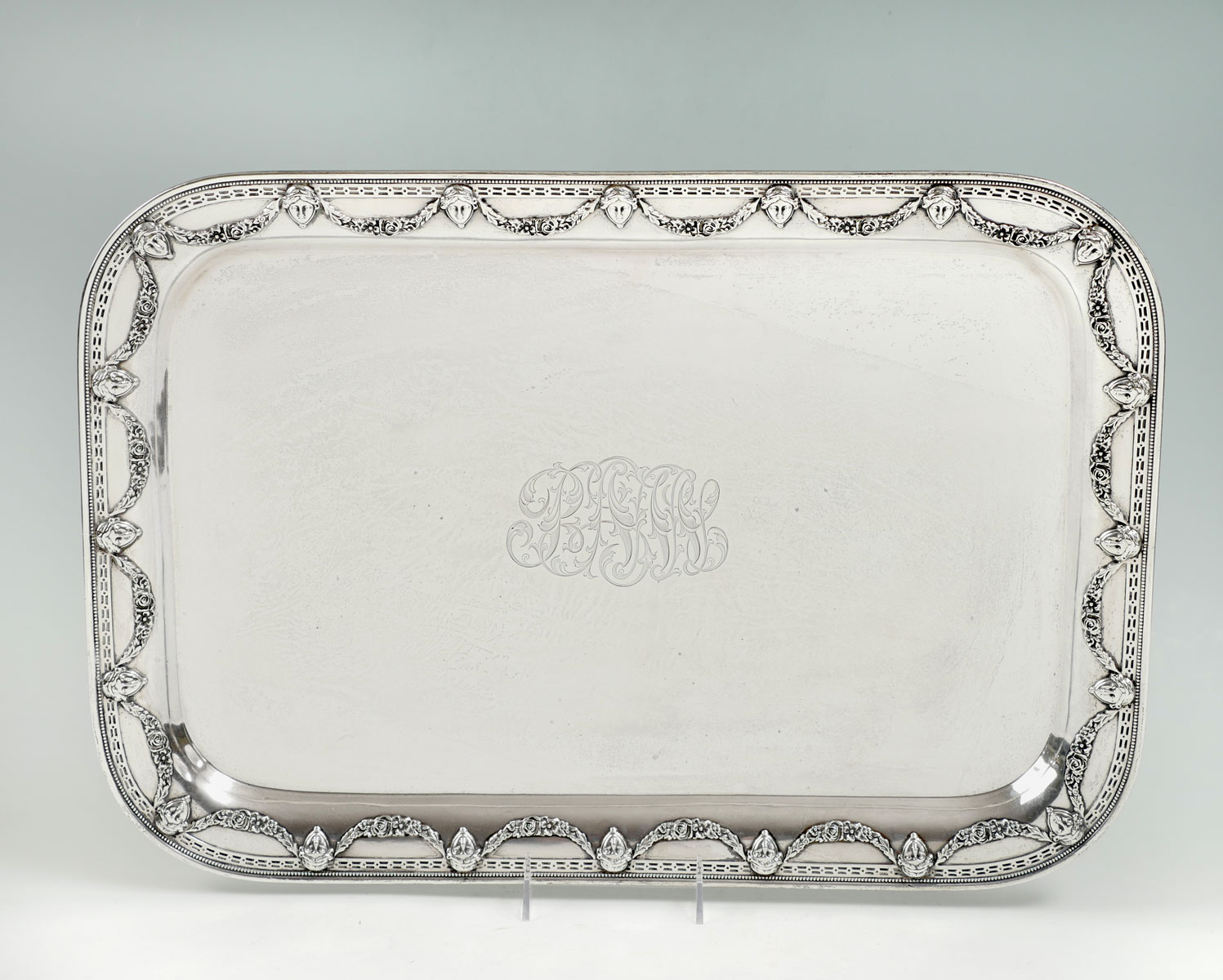 Appraisal: LARGE STERLING SILVER WHITING CO SERVING TRAY Approx Troy ounces