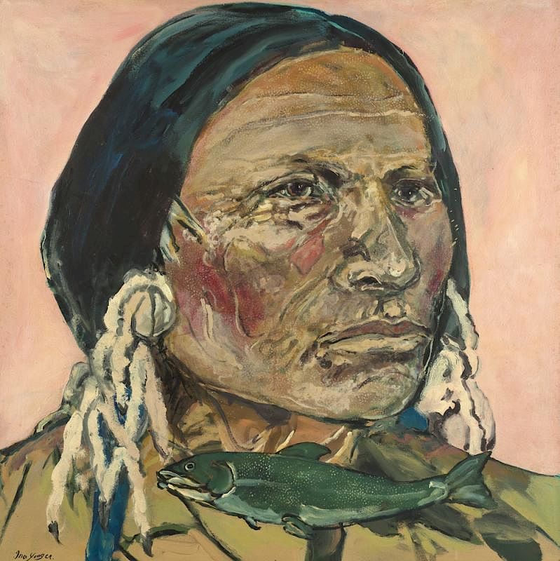 Appraisal: Native Man with Fish by Ira Yeager Ira Yeager b