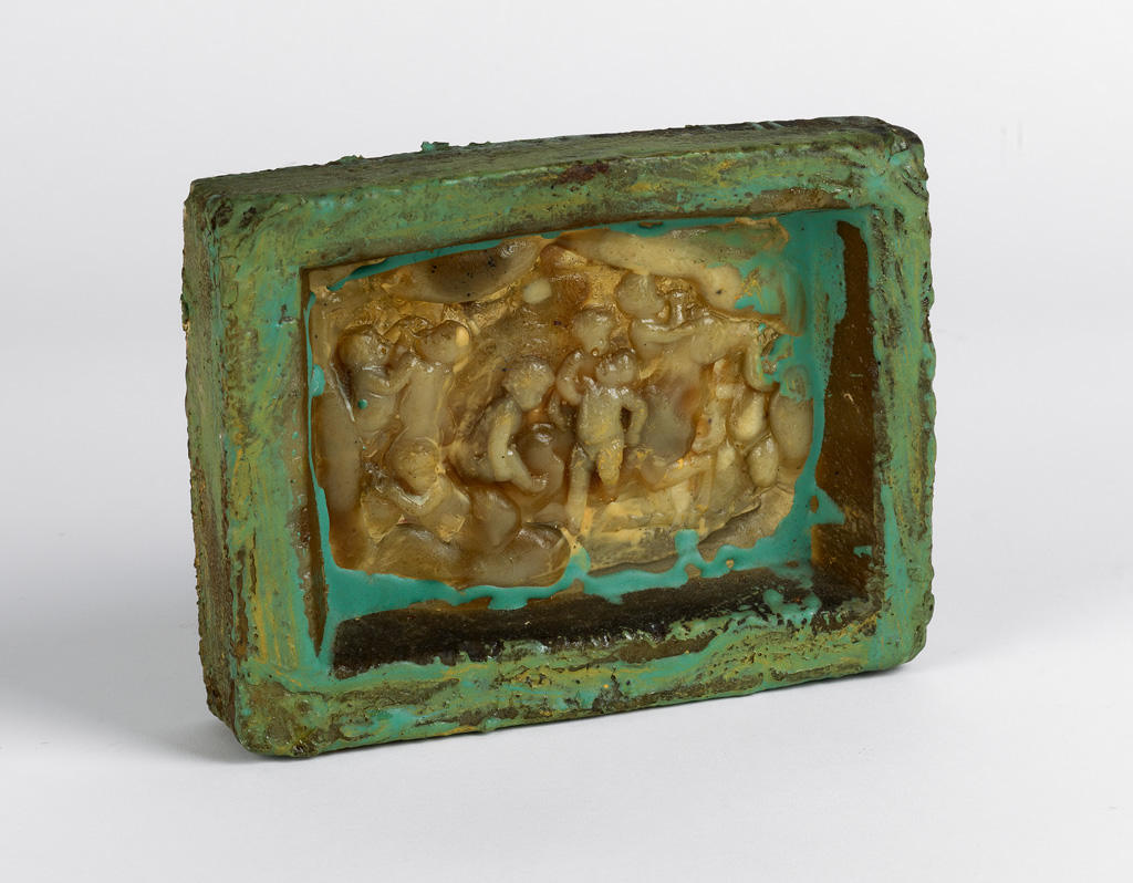 Appraisal: STELLA WAITZKIN Bacchanale Polyester resin with found frame x x