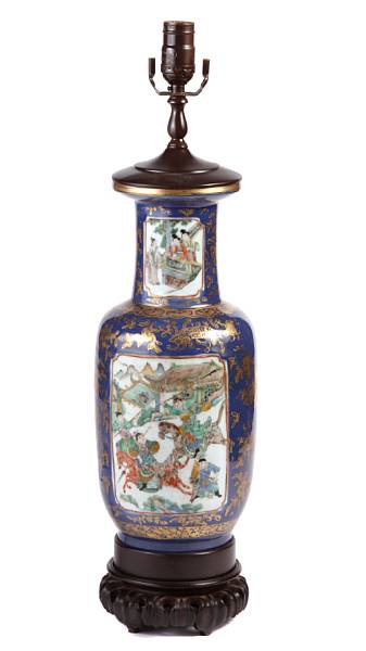 Appraisal: A pair of Chinese porcelain vases decorated with panels of