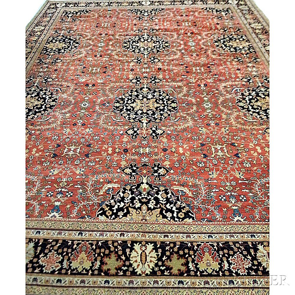 Appraisal: Fereghan Sarouk-style Carpet Northwest Persia contemporary the light red field