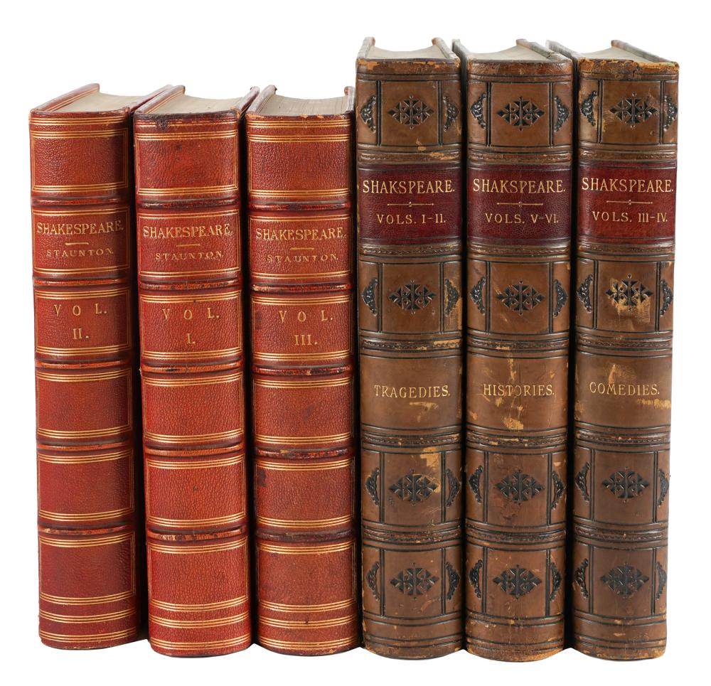 Appraisal: WORKS OF SHAKESPEARE TWO ASSORTED THREE-VOLUME SETSthe first Staunton Howard