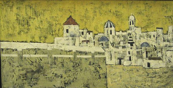 Appraisal: Dean Ellis American born Andalusian village signed and titled on