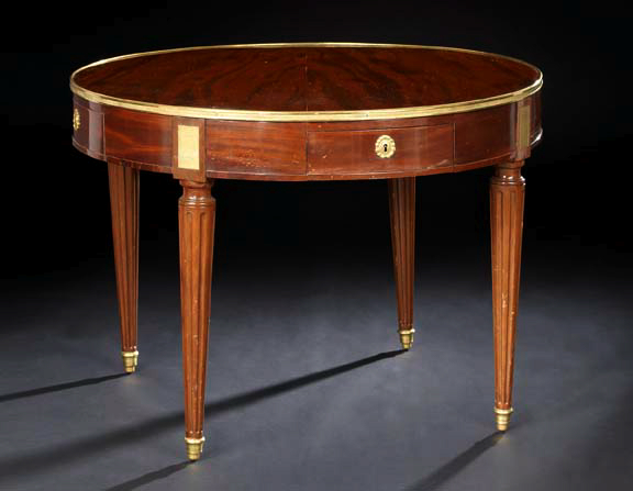 Appraisal: Louis XVI-Style Mahogany Center Table late th century the circular