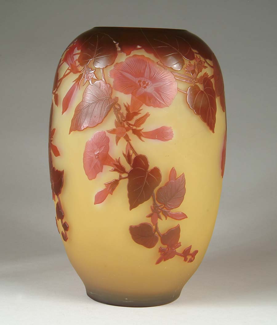 Appraisal: MUSEUM QUALITY GALLE VASE Very large vase begins with a