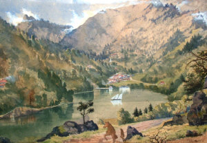 Appraisal: European provincial School mid th century- The Himalayas watercolour bears