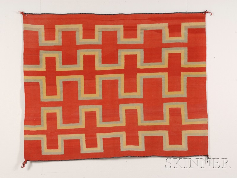 Appraisal: Southwest Transitional Weaving Navajo c last quarter th century synthetic