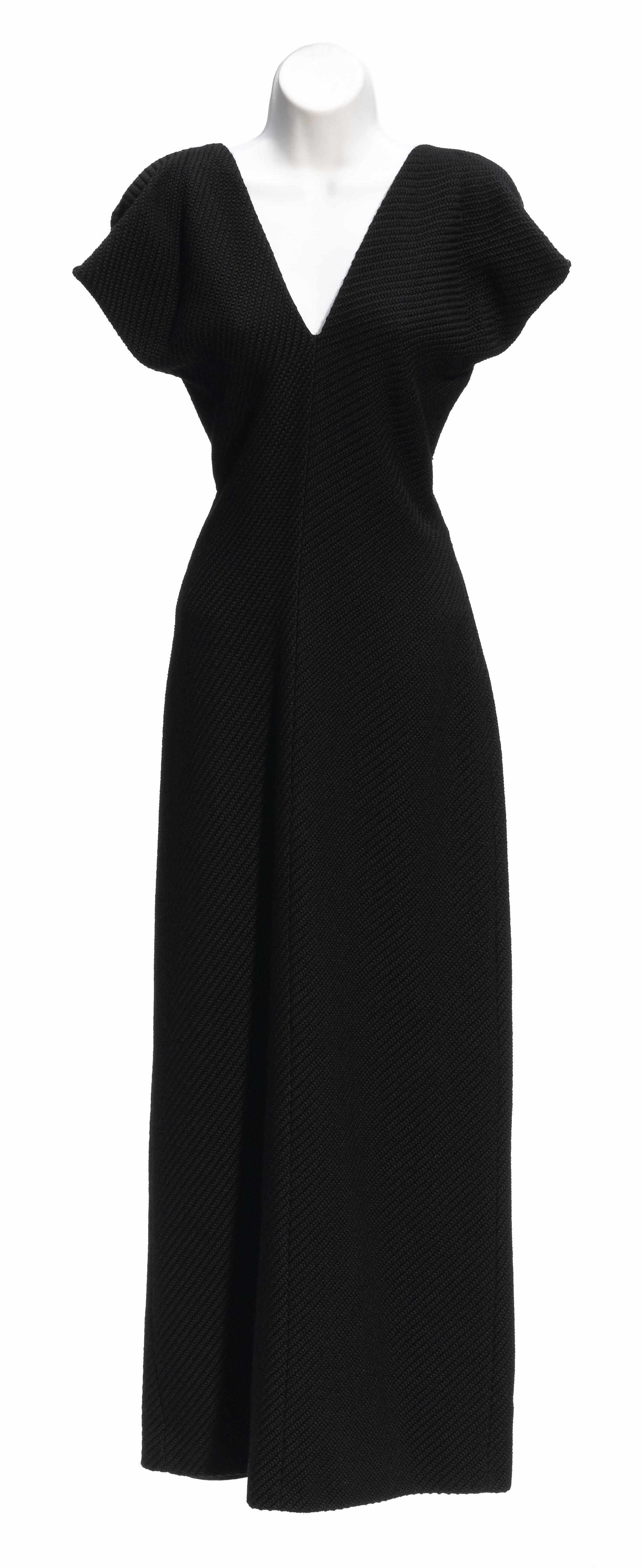 Appraisal: A Jil Sander long black sleeveless wool dress size together