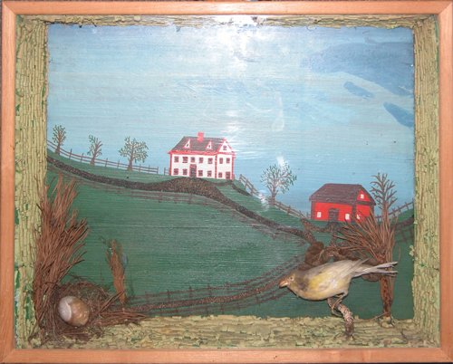 Appraisal: Farm Diorama Artist Itinerant American School probably West Virginia Date