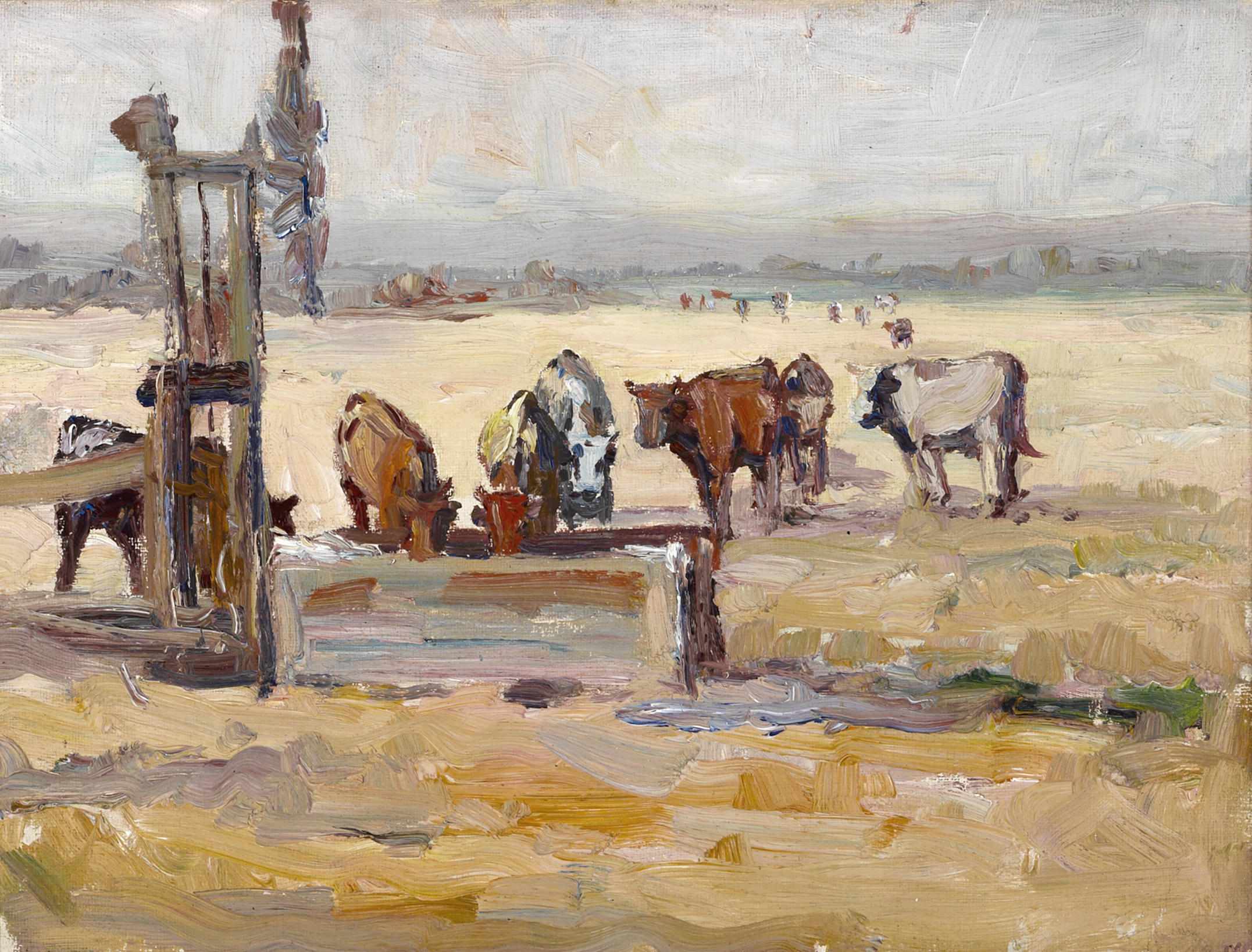 Appraisal: Selden Connor Gile American - Cows at the old windmill