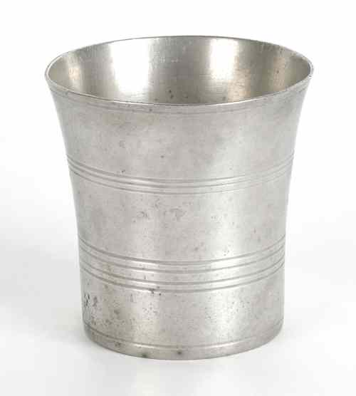 Appraisal: Meriden Connecticut pewter beaker ca bearing the touch of Ashbil