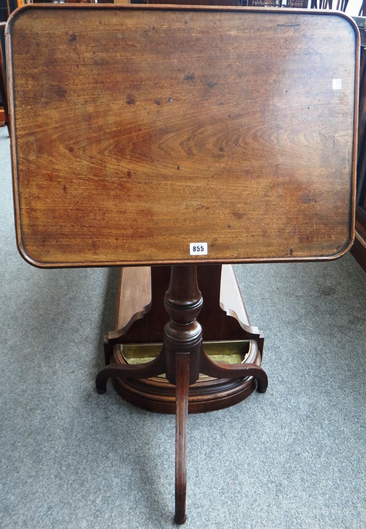 Appraisal: An early th century mahogany reading table the height angle