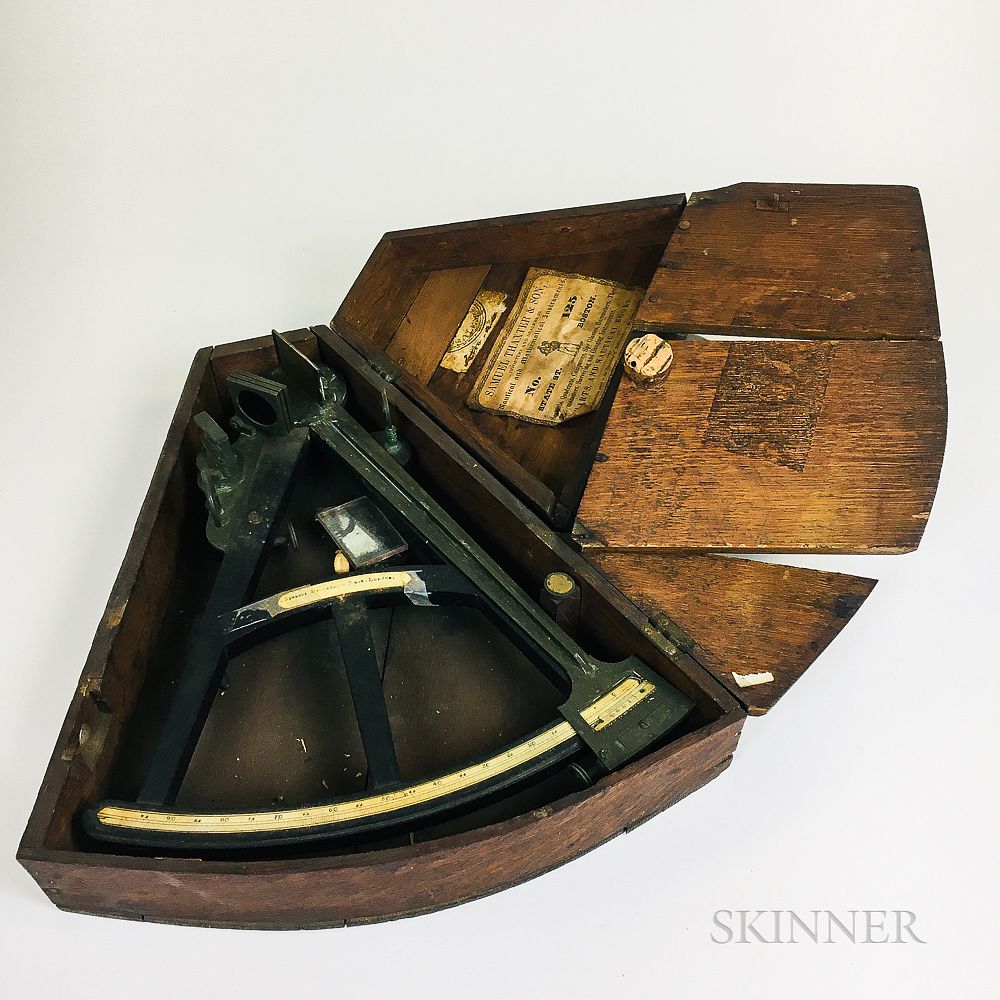 Appraisal: Cased Spencer Browning Rust Sextant Cased Spencer Browning Rust Sextant