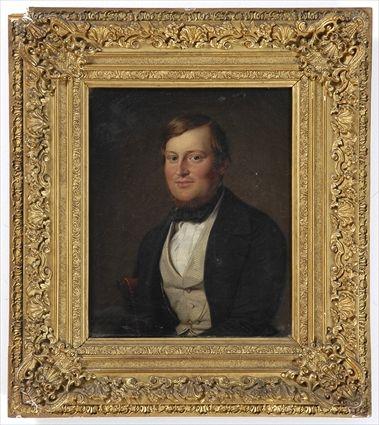 Appraisal: ADOLF HENNING - PORTRAIT OF A GENTLEMAN Oil on canvas