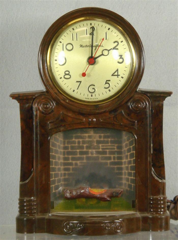 Appraisal: MasterCrafters Clock Corp Chicago IL Fireplace v electric timepiece h