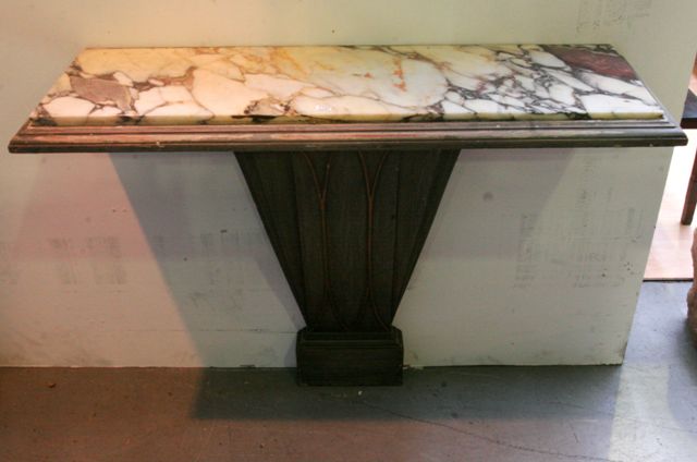 Appraisal: A painted console table with marble top th century cm