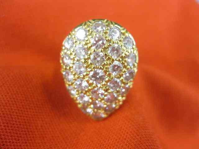 Appraisal: Diamond Ring diamonds totaling carat in k yellow gold high