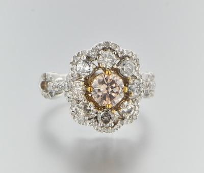 Appraisal: An k Gold Diamond Cluster Ring k white gold ring