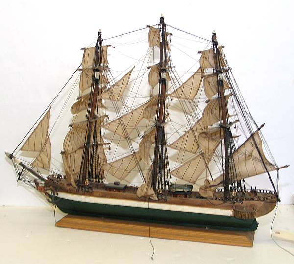 Appraisal: A ship model of the clipper ship Rainbow second half