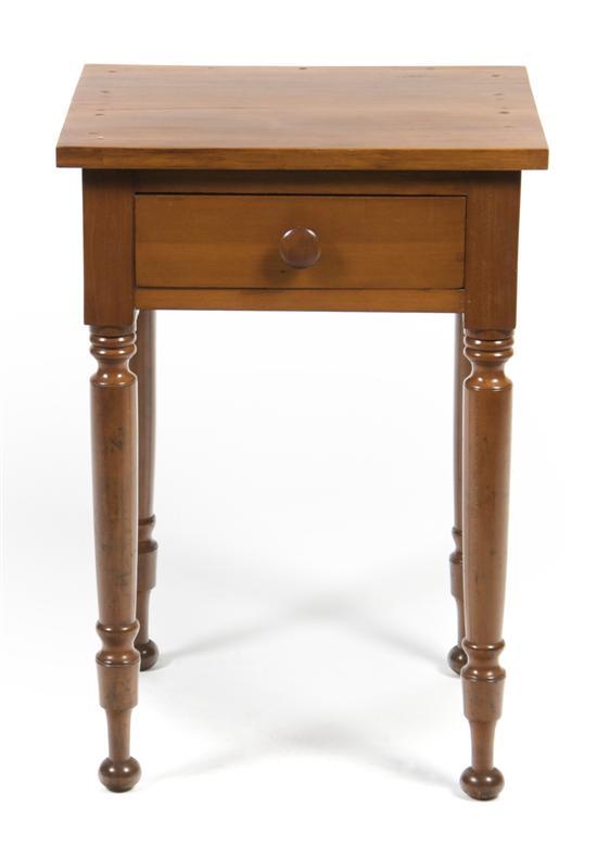 Appraisal: n American Pine Side Table the rectangular top over a