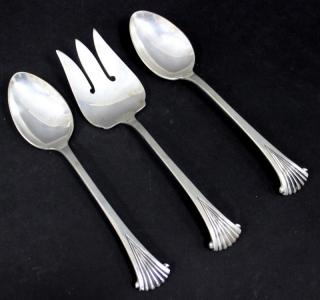 Appraisal: Three Tuttle Silversmiths Onslow Serving Pieces Sterling Two spoons One