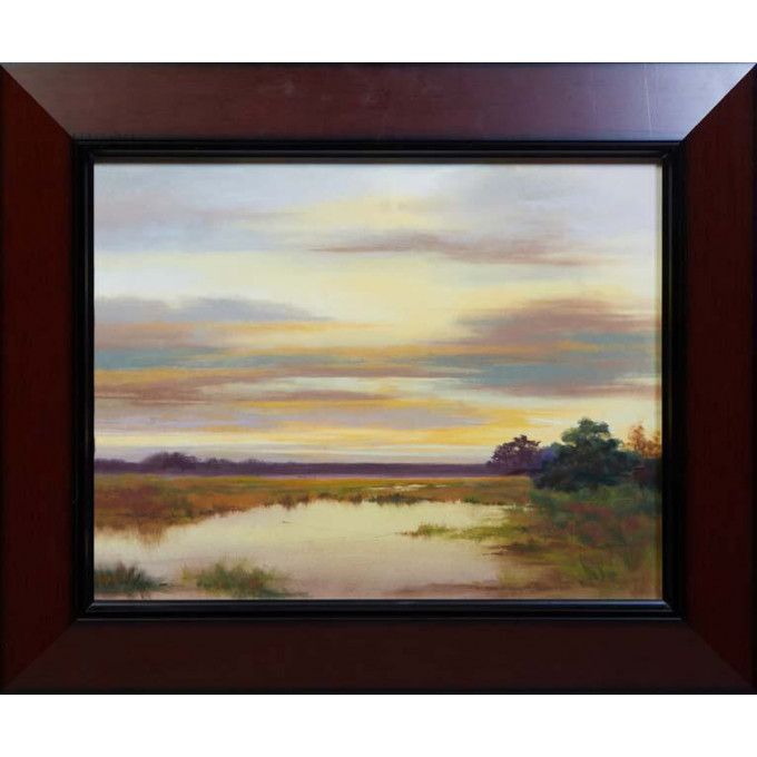 Appraisal: Gailen Lovett Louisiana The Marsh at Twilight th c pastel