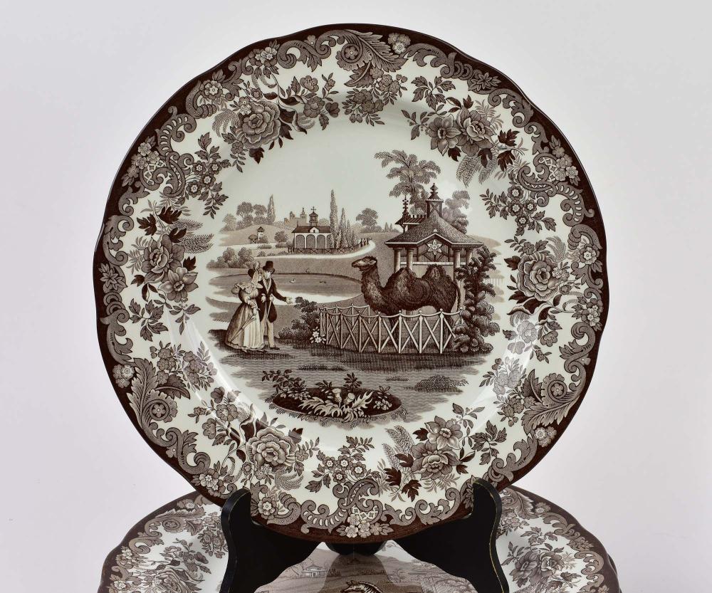 Appraisal: TWELVE SPODE ARCHIVE COLLECTION THE TIGER CAGES PLATESModern The underside