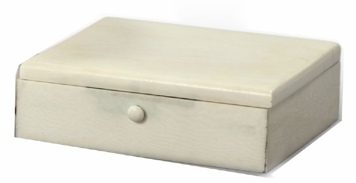 Appraisal: French Art Deco Ivory Table Box first quarter th century