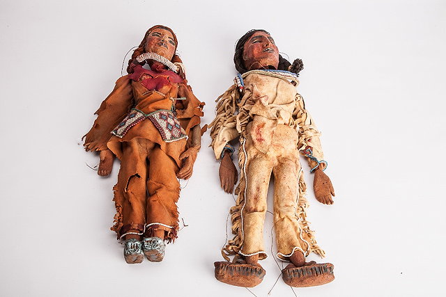 Appraisal: A PAIR OF PUPPETS in the form of Native North