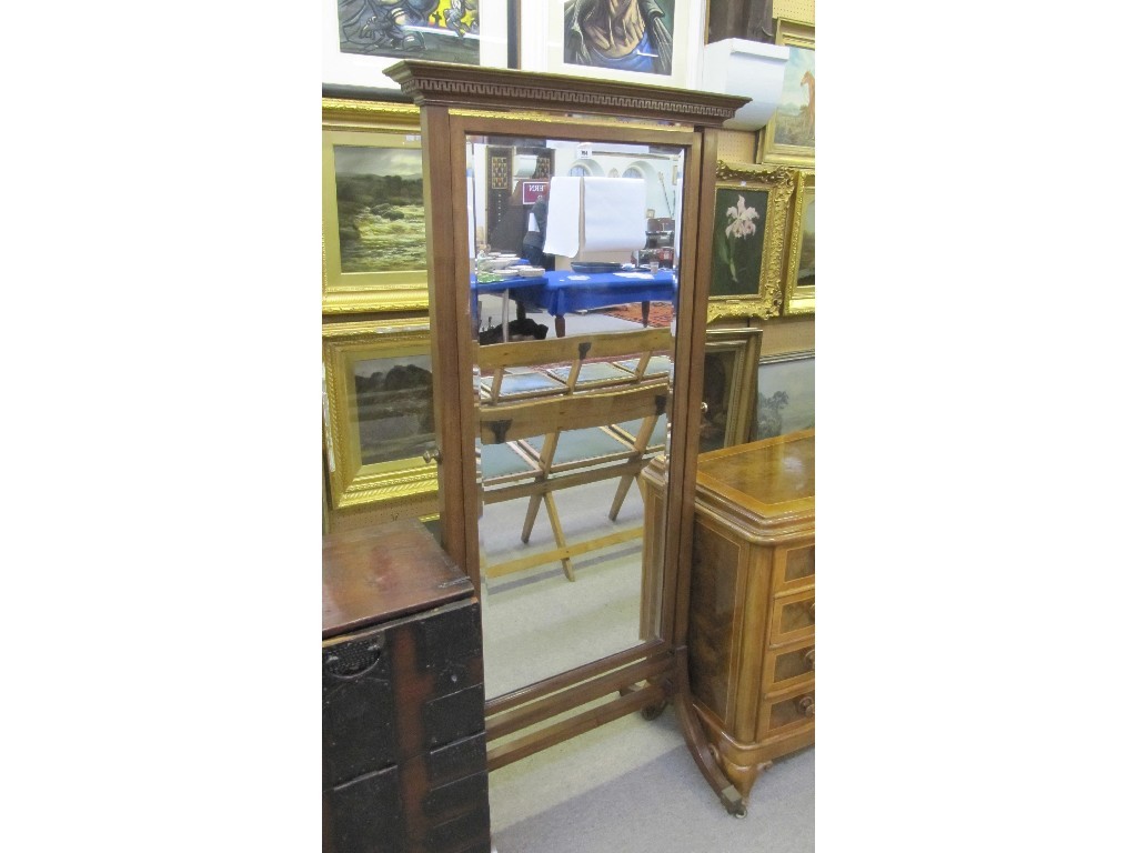 Appraisal: Mahogany framed cheval mirror