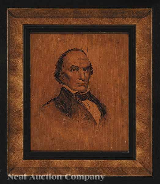 Appraisal: Robert Ball-Hughes British American - Portrait of Daniel Webster burn