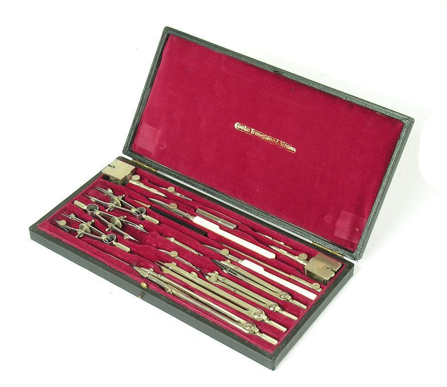 Appraisal: A cased set of drawing instruments by Cook