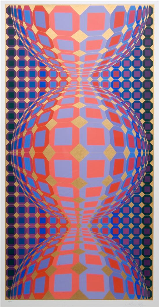 Appraisal: Victor Vasarely French Hungarian - Untitled