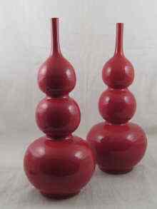 Appraisal: A pair of Chinese vases shaped as three superimposed balls