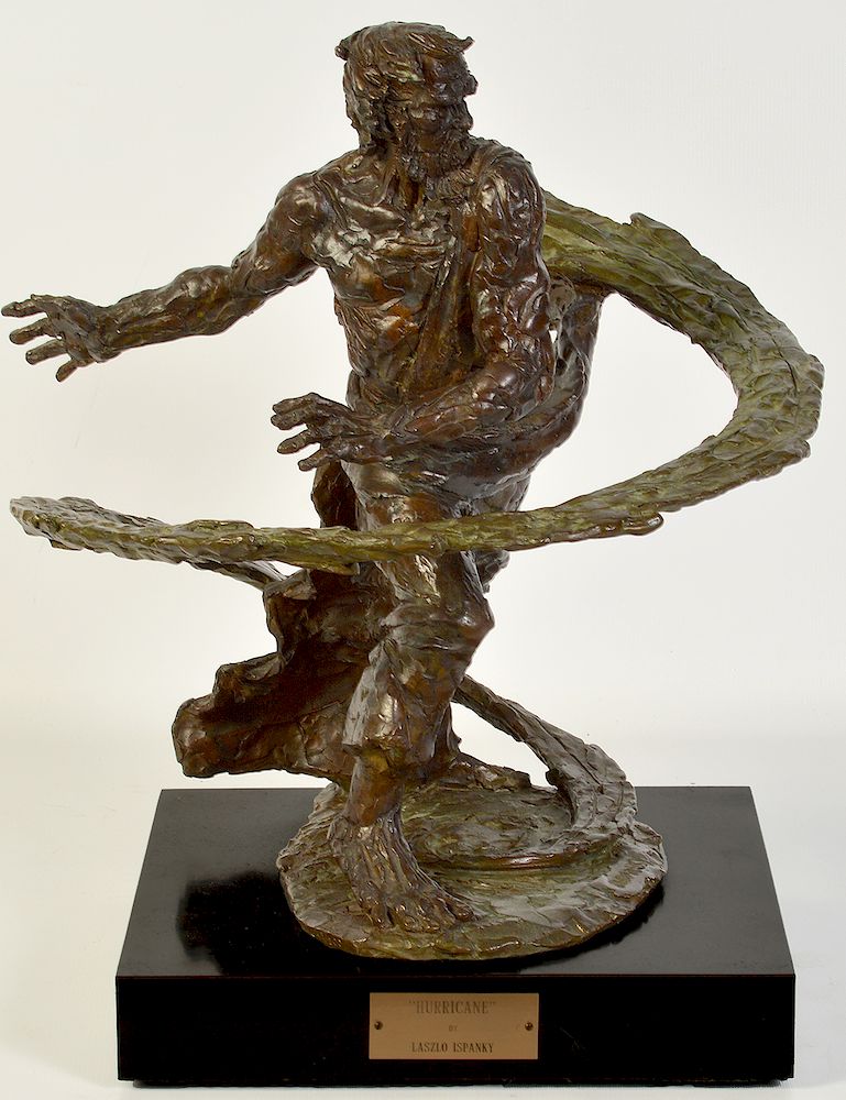 Appraisal: Laszlo Ispanky 'Hurricane' Bronze Sculpture Laszlo Ispanky American Hungarian -