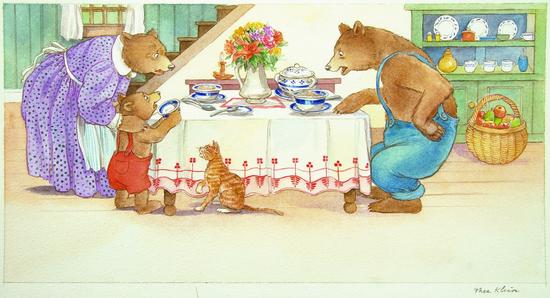 Appraisal: KLIROS Thea two watercolors for the three bears Somebody s