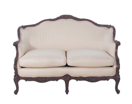 Appraisal: Louis XV style carved beechwood settee late th early th