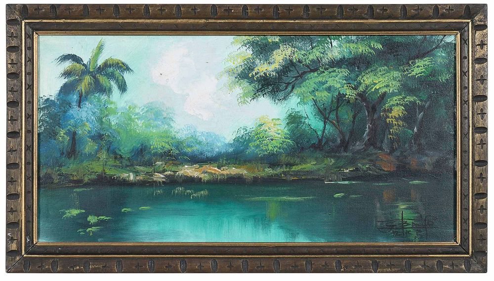 Appraisal: Florida Highwaymen Painting American th Century Untitled Florida Bay signed