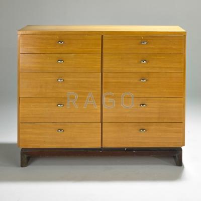 Appraisal: AMERICAN OF MARTINSVILLE Eight drawer dresser s Elm mahogany and