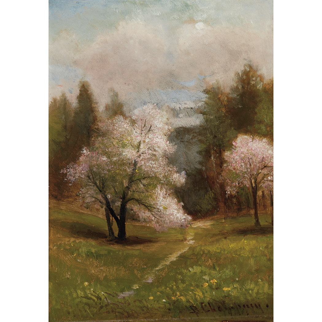 Appraisal: Benjamin Crackbone Champney American - Spring Landscape with Flowering Trees