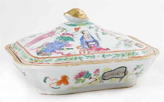 Appraisal: Chinese Export famille rose covered serving dish first quarter th