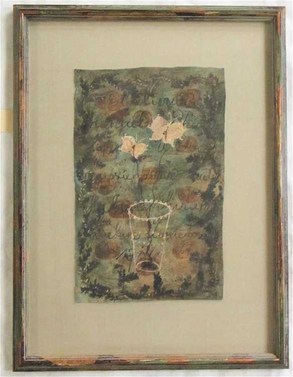 Appraisal: ANNE SIEMS MIXED MEDIA ON PAPER Oregon b Estinir Image