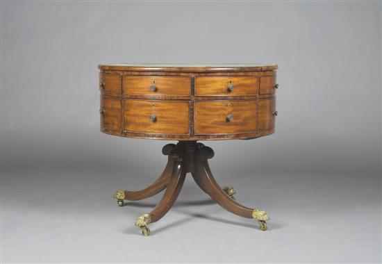 Appraisal: A George III Mahogany Library Table Height x diameter inches