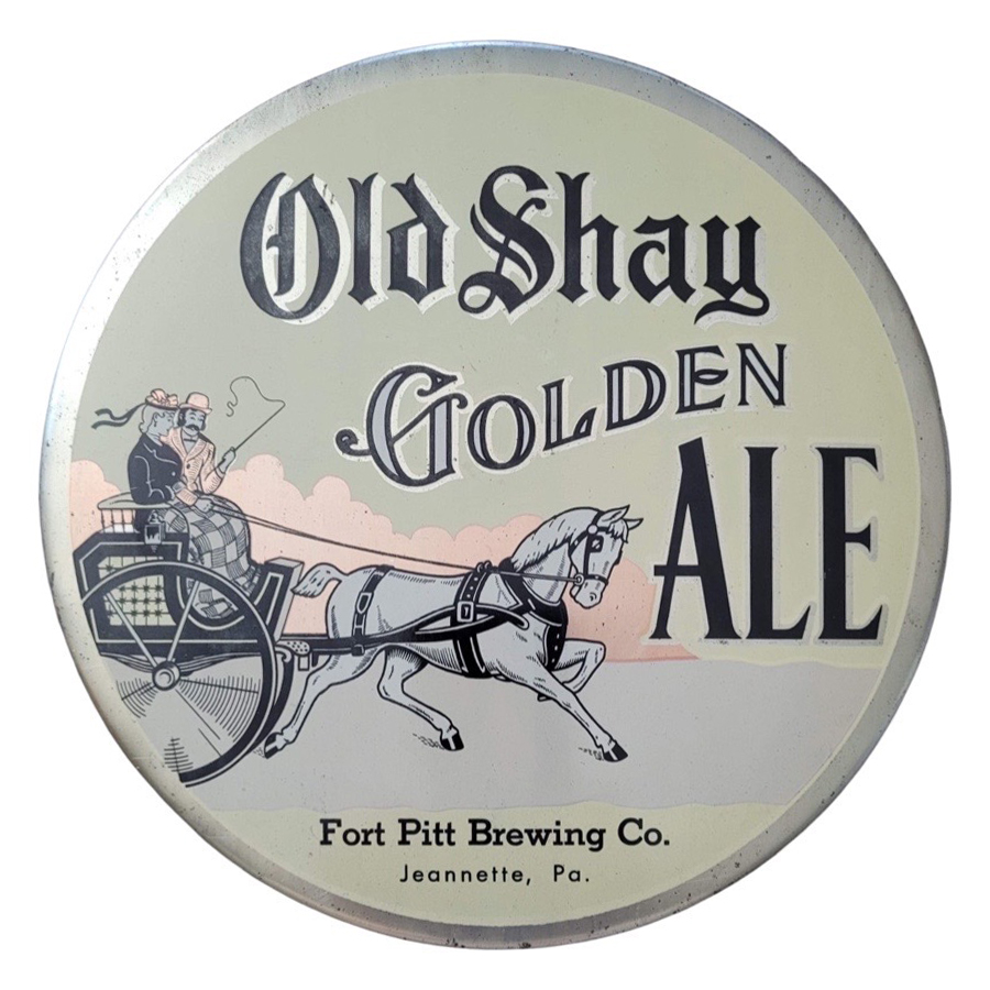 Appraisal: Old Shay Golden Ale Button w Original Concept Artwork UNIQUEReference