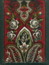 Appraisal: FINE ENGLISH BEADWORK - Grey roses with geometric field on