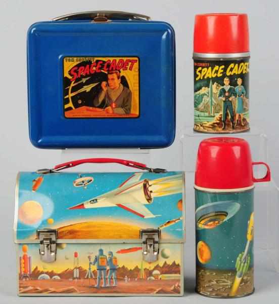 Appraisal: Lot of Tin Litho Space Related Lunch Boxes Made by