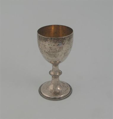 Appraisal: A George III goblet on a double-waisted pedestal with rope