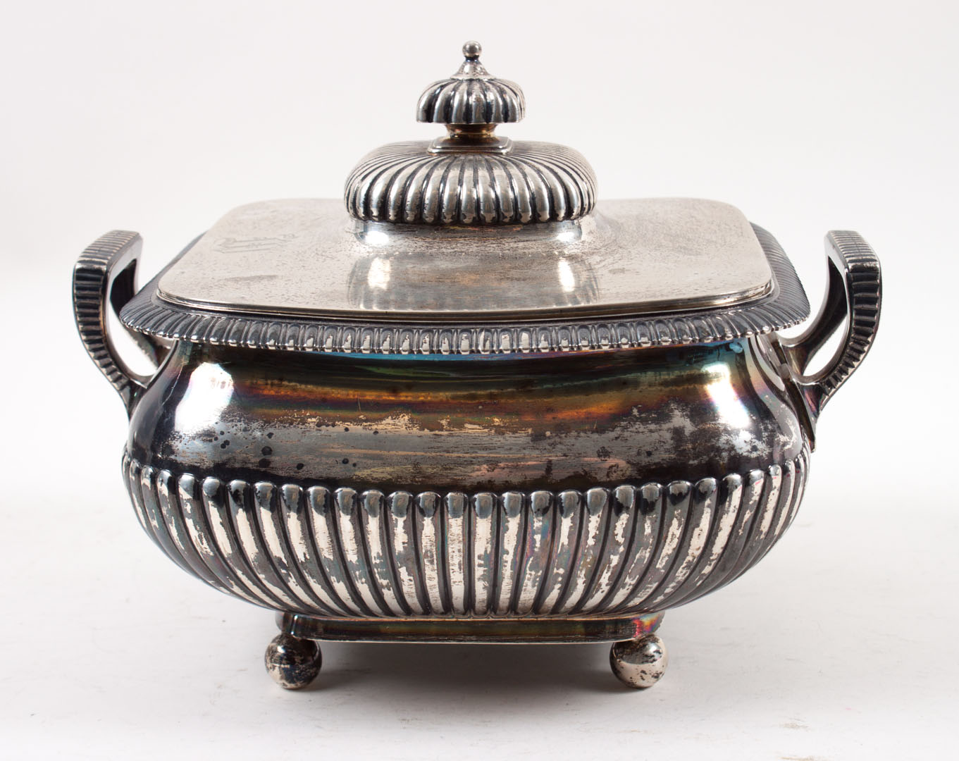 Appraisal: American sterling silver lidded serving dish circa Dominick Haff NY